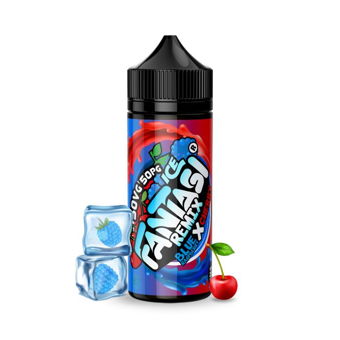 762548 Blue Raspberry X Cherry Ice 50/50 E Liquid Fantasi